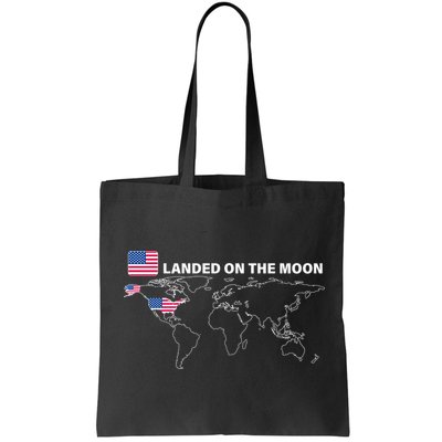 Landed On The Moon USA Map Bag