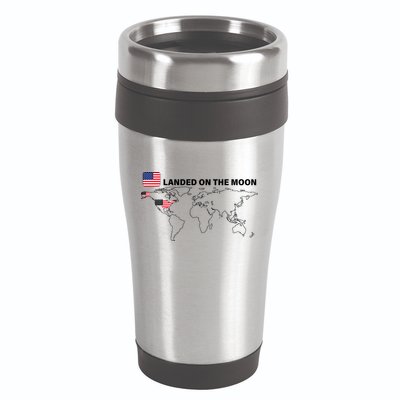 Landed On The Moon USA Map 16oz Travel Tumbler