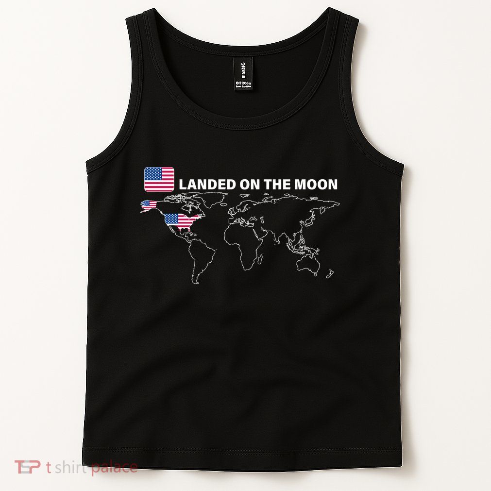 Landed On The Moon USA Map Tank Top