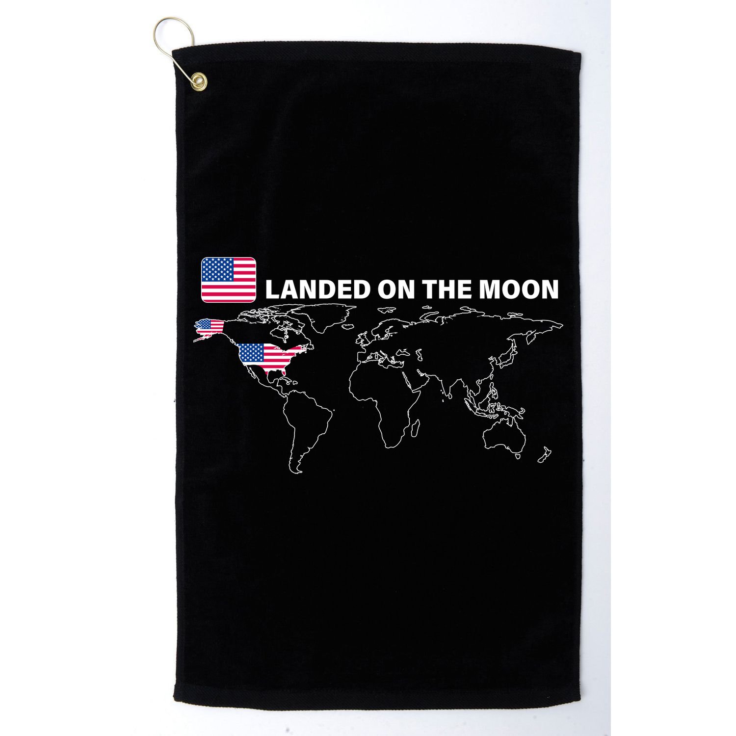 Landed On The Moon USA Map Golf Towel
