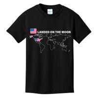 Landed On The Moon USA Map Kids T-Shirt