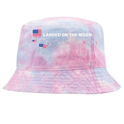 Landed On The Moon USA Map Tie-Dyed Bucket Hat