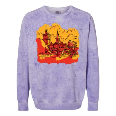 Landmark Charles Bridge Colorblast Crewneck Sweatshirt