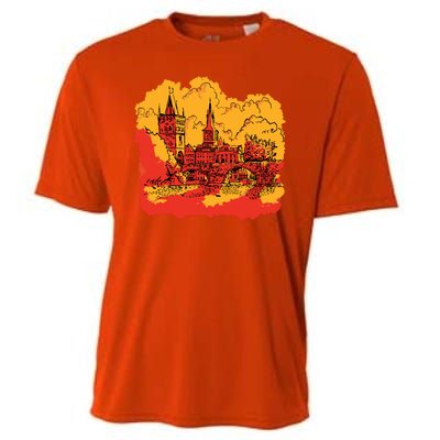 Landmark Charles Bridge Cooling Performance Crew T-Shirt