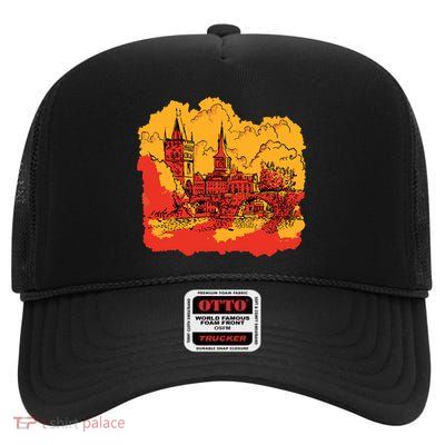 Landmark Charles Bridge High Crown Mesh Back Trucker Hat