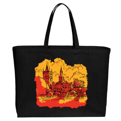 Landmark Charles Bridge Cotton Canvas Jumbo Tote