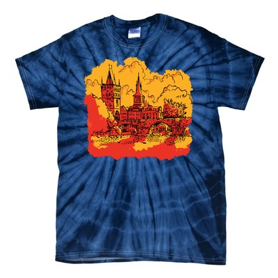 Landmark Charles Bridge Tie-Dye T-Shirt