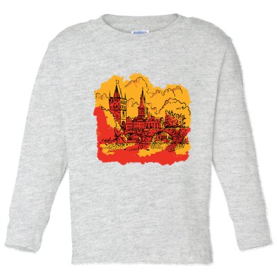 Landmark Charles Bridge Toddler Long Sleeve Shirt