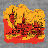 Landmark Charles Bridge Cropped Pullover Crew