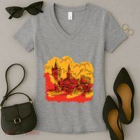 Landmark Charles Bridge Women's V-Neck T-Shirt