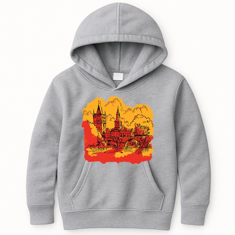 Landmark Charles Bridge Kids Hoodie