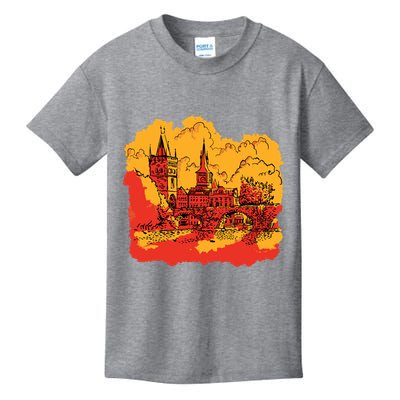 Landmark Charles Bridge Kids T-Shirt