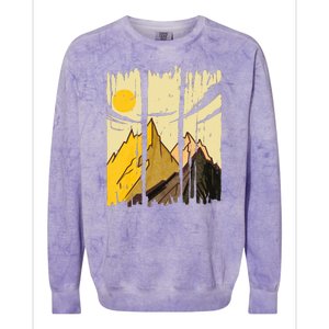 Landscape Sunset Mountain Colorblast Crewneck Sweatshirt