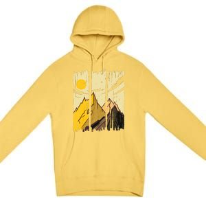 Landscape Sunset Mountain Premium Pullover Hoodie