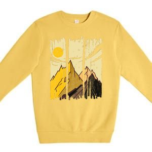 Landscape Sunset Mountain Premium Crewneck Sweatshirt