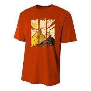 Landscape Sunset Mountain Youth Performance Sprint T-Shirt