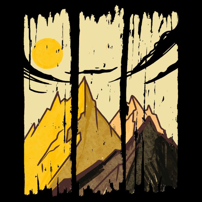 Landscape Sunset Mountain City Backpack