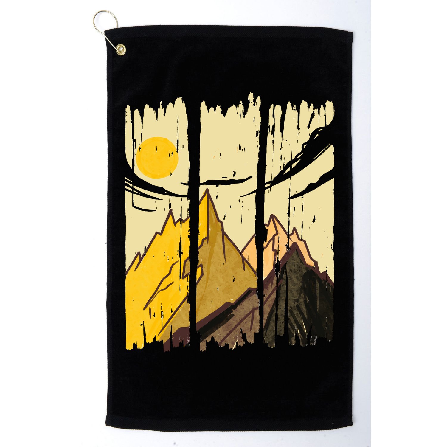 Landscape Sunset Mountain Golf Towel
