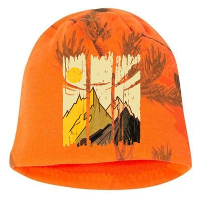 Landscape Sunset Mountain Kati - Camo Knit Beanie