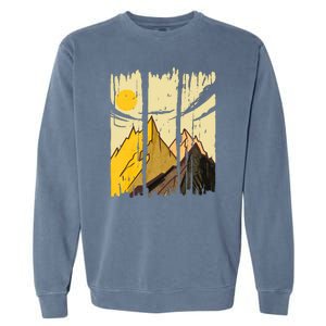 Landscape Sunset Mountain Garment-Dyed Sweatshirt