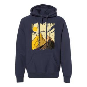 Landscape Sunset Mountain Premium Hoodie