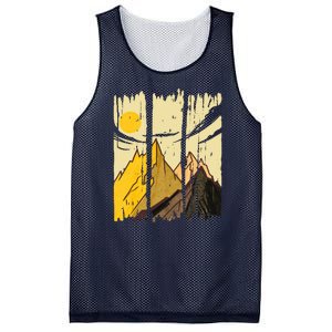 Landscape Sunset Mountain Mesh Reversible Basketball Jersey Tank