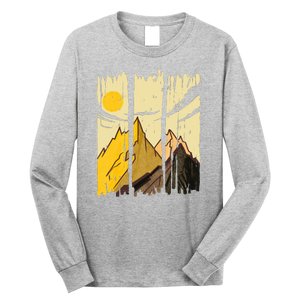 Landscape Sunset Mountain Long Sleeve Shirt