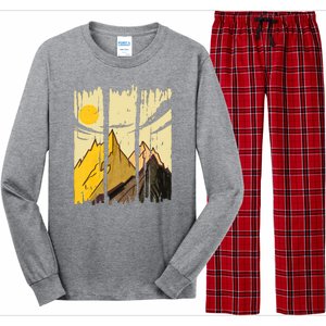 Landscape Sunset Mountain Long Sleeve Pajama Set