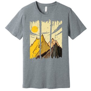 Landscape Sunset Mountain Premium T-Shirt