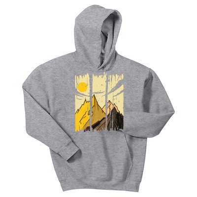 Landscape Sunset Mountain Kids Hoodie