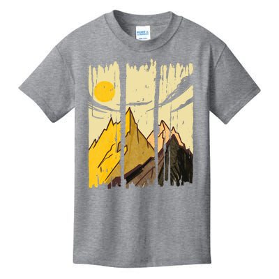 Landscape Sunset Mountain Kids T-Shirt