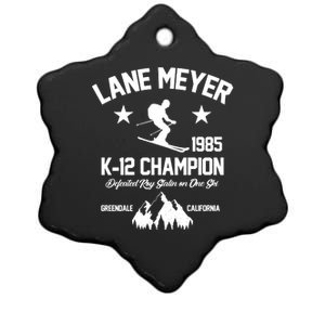 Lane Meyer 1985 K-12 Champion Ceramic Star Ornament