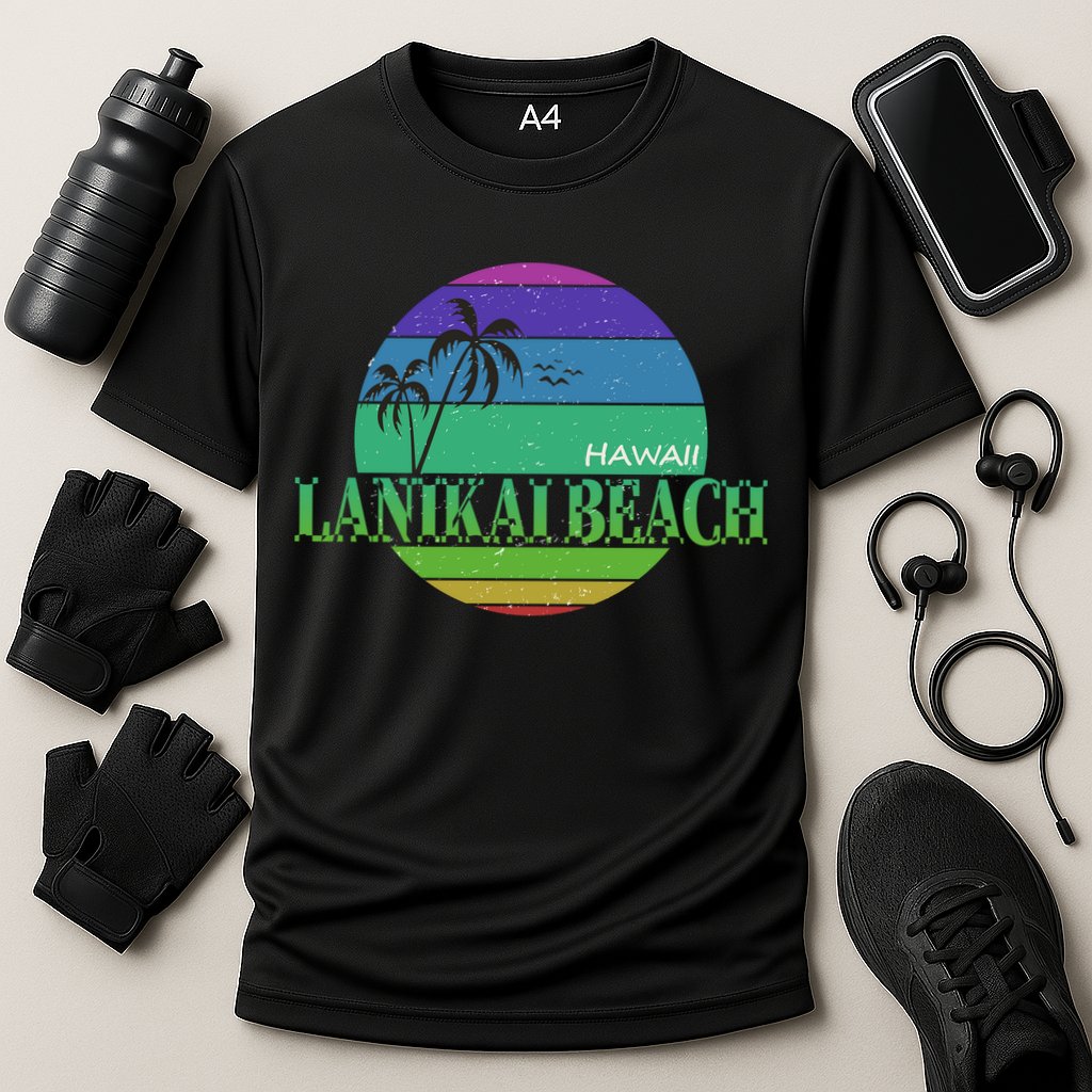 Lanikai Beach Cooling Performance Crew T-Shirt