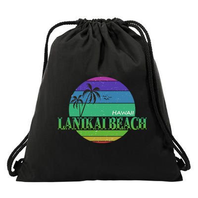 Lanikai Beach Drawstring Bag