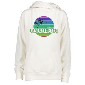 Lanikai Beach Womens Funnel Neck Pullover Hood