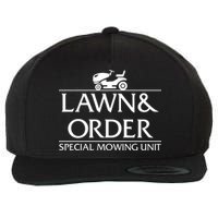 Lawn And Order Wool Snapback Cap