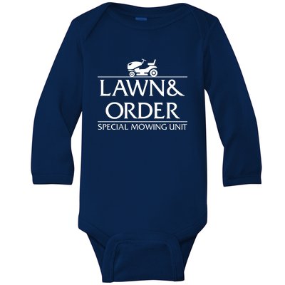 Lawn And Order Baby Long Sleeve Bodysuit