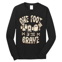 Leg Amputee One Foot In The Grave Missing Leg Long Sleeve Shirt