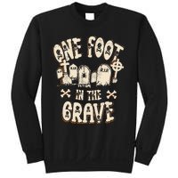 Leg Amputee One Foot In The Grave Missing Leg Sweatshirt