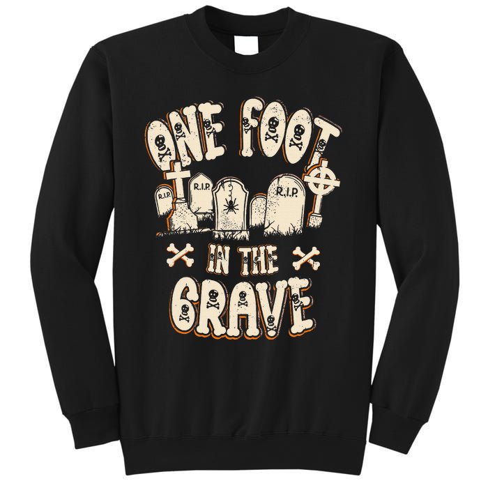 Leg Amputee One Foot In The Grave Missing Leg Sweatshirt