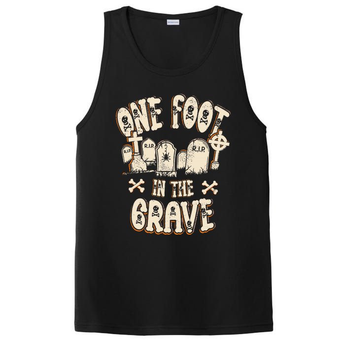 Leg Amputee One Foot In The Grave Missing Leg PosiCharge Competitor Tank