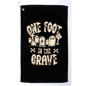 Leg Amputee One Foot In The Grave Missing Leg Platinum Collection Golf Towel