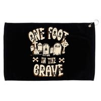 Leg Amputee One Foot In The Grave Missing Leg Grommeted Golf Towel