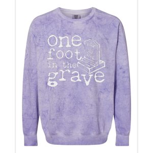 Leg Ampu One Foot In The Grave Missing Leg Colorblast Crewneck Sweatshirt