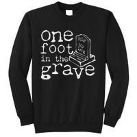 Leg Ampu One Foot In The Grave Missing Leg Sweatshirt