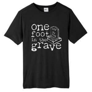 Leg Ampu One Foot In The Grave Missing Leg Tall Fusion ChromaSoft Performance T-Shirt