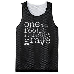 Leg Ampu One Foot In The Grave Missing Leg Mesh Reversible Basketball Jersey Tank