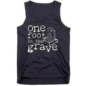 Leg Ampu One Foot In The Grave Missing Leg Tank Top