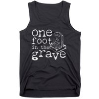 Leg Ampu One Foot In The Grave Missing Leg Tank Top