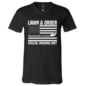 Lawn and order special mowing unit lawn mowing V-Neck T-Shirt